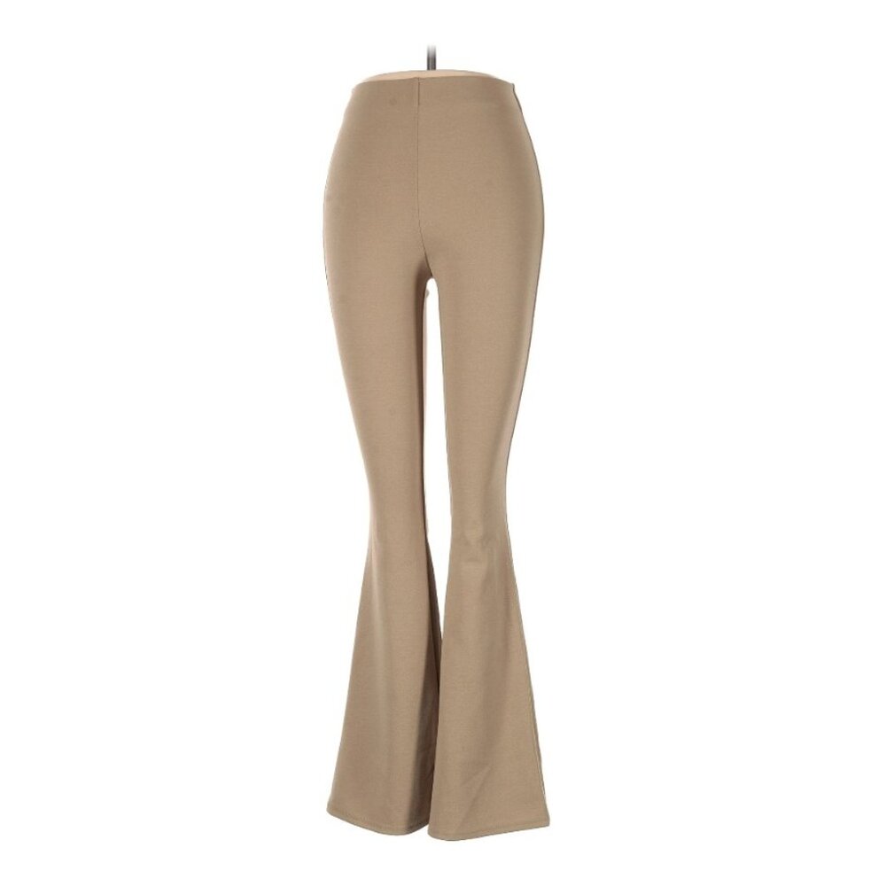 H&M Tan Fit and Flare Business Pants Mid Rise Size Size Large - Picture 2 of 2